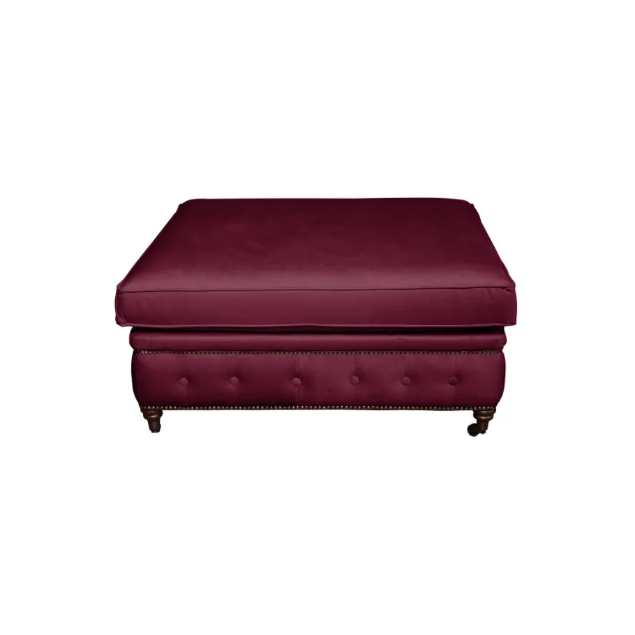 Glamour gesteppter Sitzpuff 100x100 VINCENT