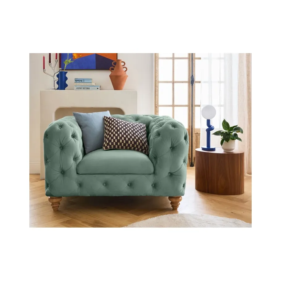 Gesteppter Chesterfield-Sessel von TEO WOOD