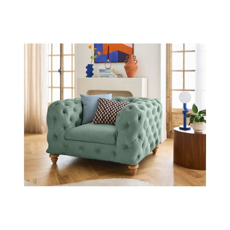 Gesteppter Chesterfield-Sessel von TEO WOOD