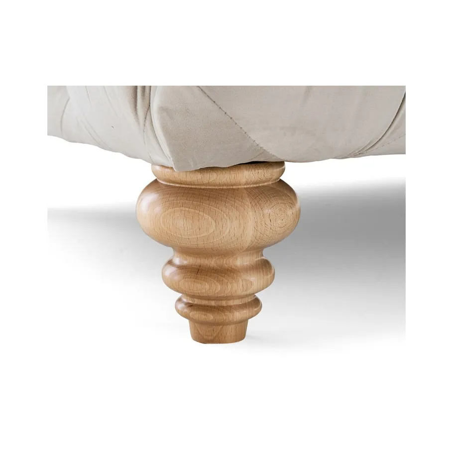 Gestepptes Zweisitzer-Sofa TEO WOOD Chesterfield