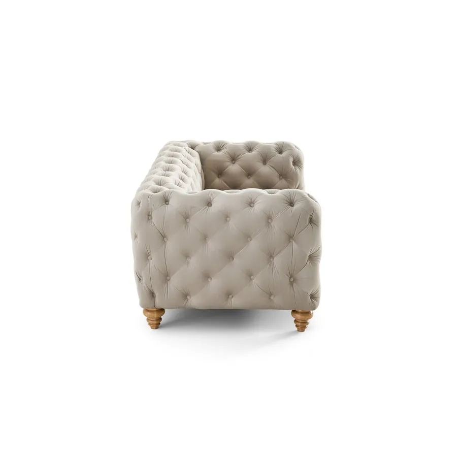 Gestepptes Zweisitzer-Sofa TEO WOOD Chesterfield