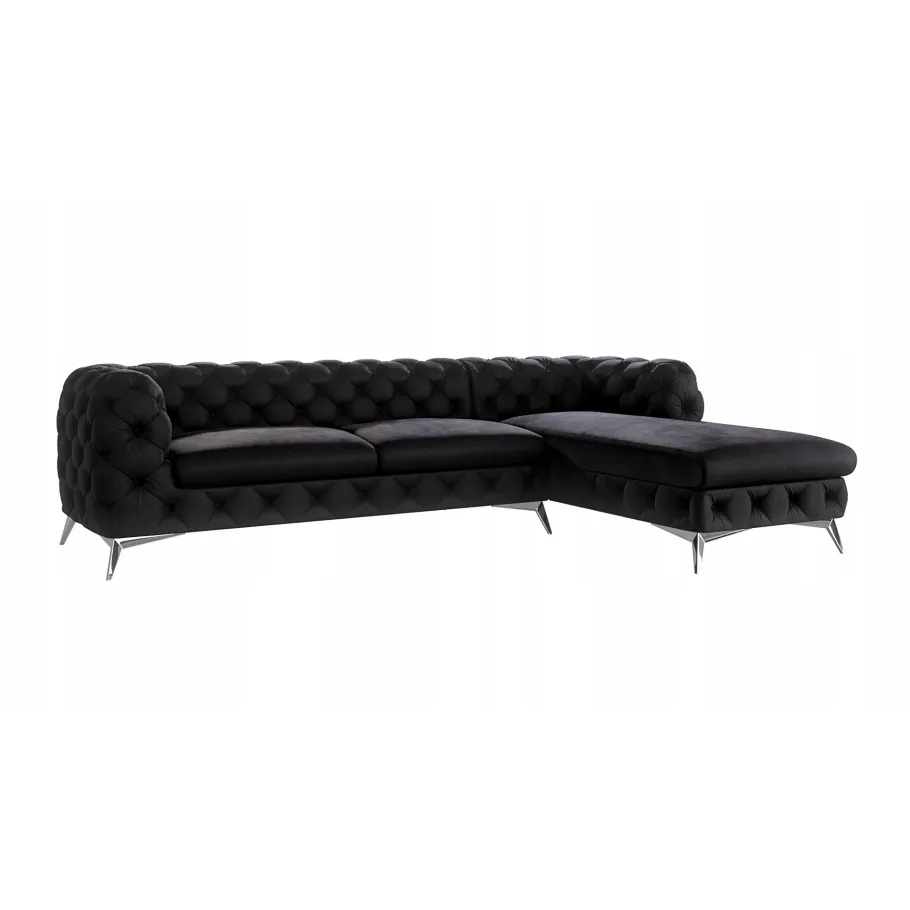 Viersitzer-Glamour-Steppsofa Chesterfield TEO 2,5+OT