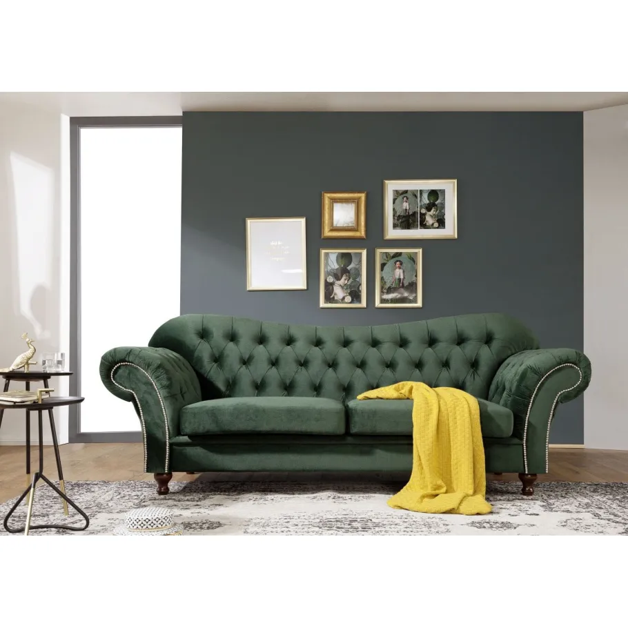 Chesterfield PARIS gestepptes Zweisitzer-Sofa mit Schlaffunktion