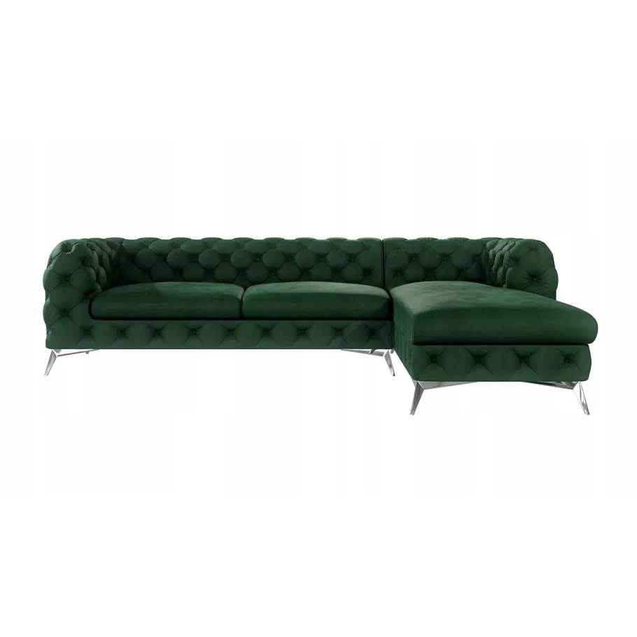 Viersitzer-Glamour-Steppsofa Chesterfield TEO 2,5+OT