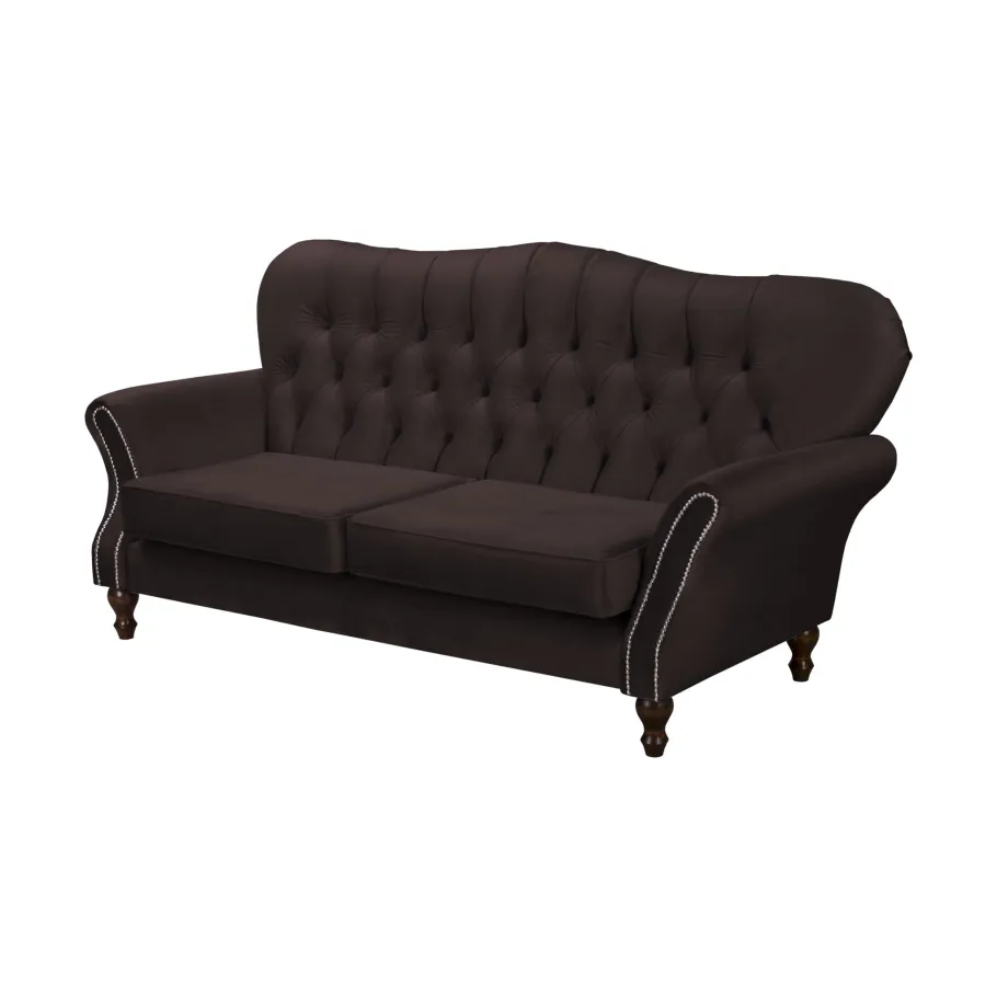 Chesterfield BOGOTA glamouröses gestepptes Dreisitzer-Sofa