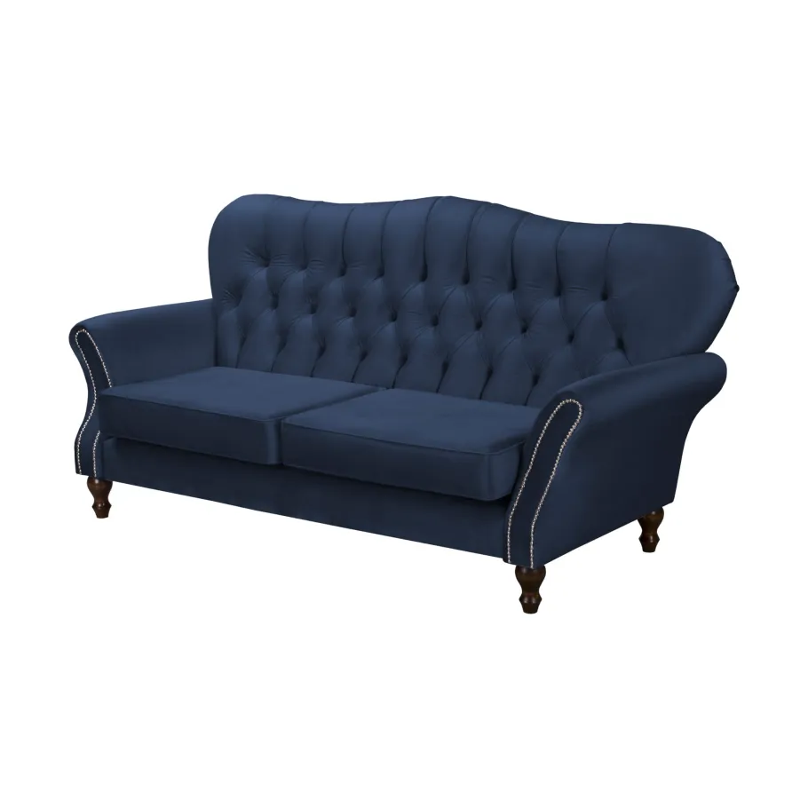 Chesterfield BOGOTA glamouröses gestepptes Dreisitzer-Sofa