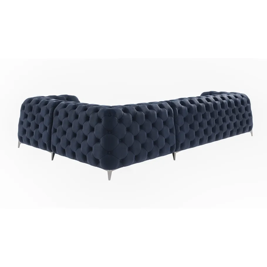 Luxuriöses gestepptes Glamour-Fünfsitzer-Ecksofa KALIFORNIA 3+E+1