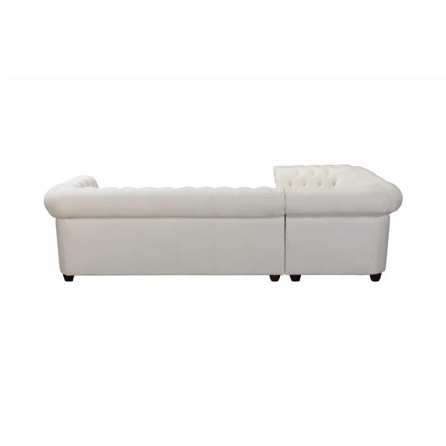 Gestepptes Fünfsitzer-Ecksofa Chesterfield SYDNEY 1+E+3