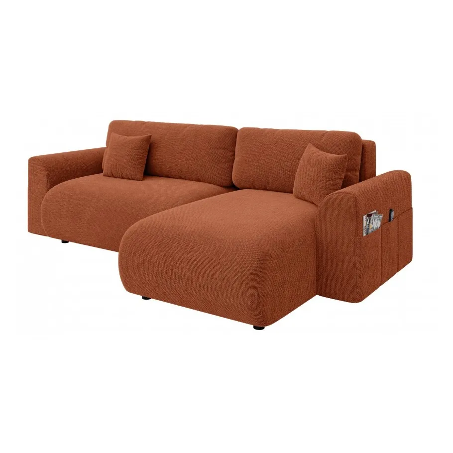 Klassisches Viersitzer-Ecksofa Lubo mit Schlaffunktion