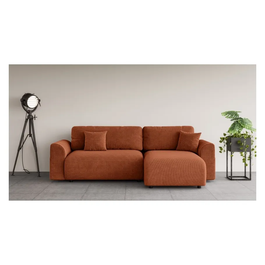 Klassisches Viersitzer-Ecksofa Lubo mit Schlaffunktion