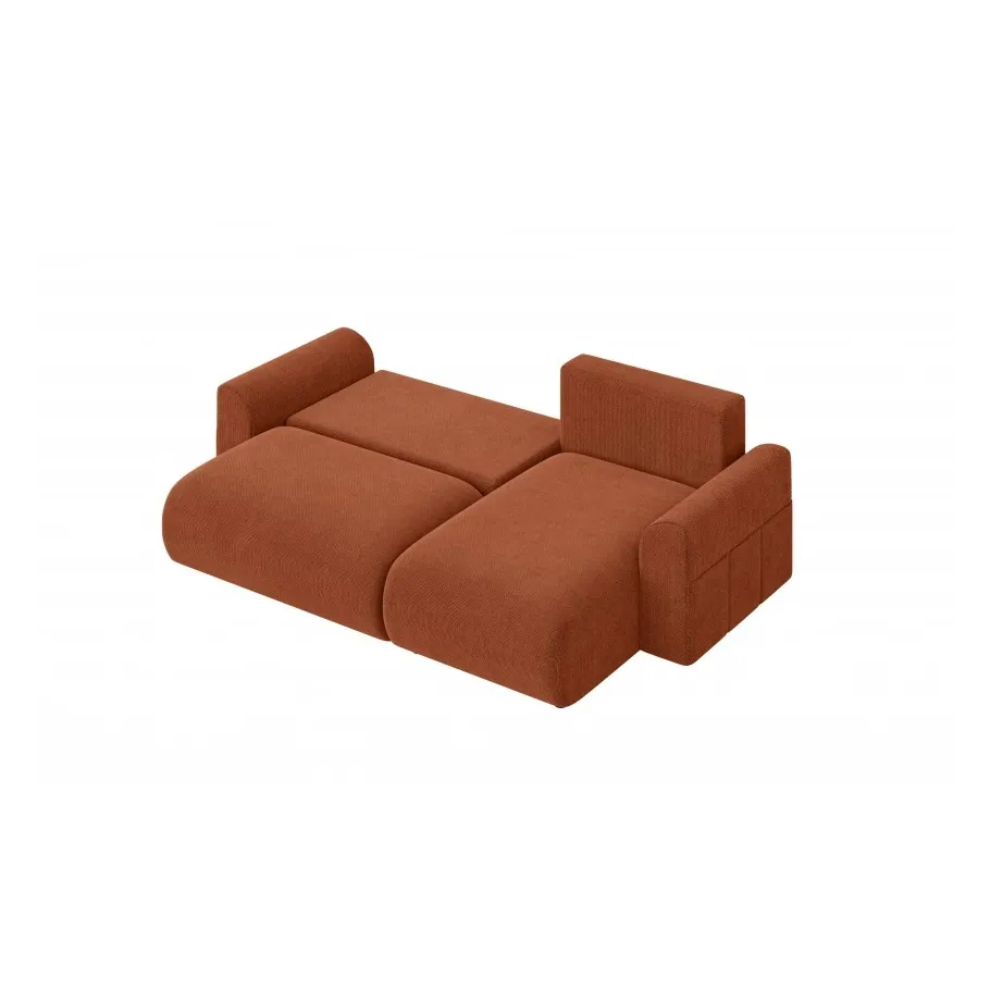 Klassisches Viersitzer-Ecksofa Lubo mit Schlaffunktion