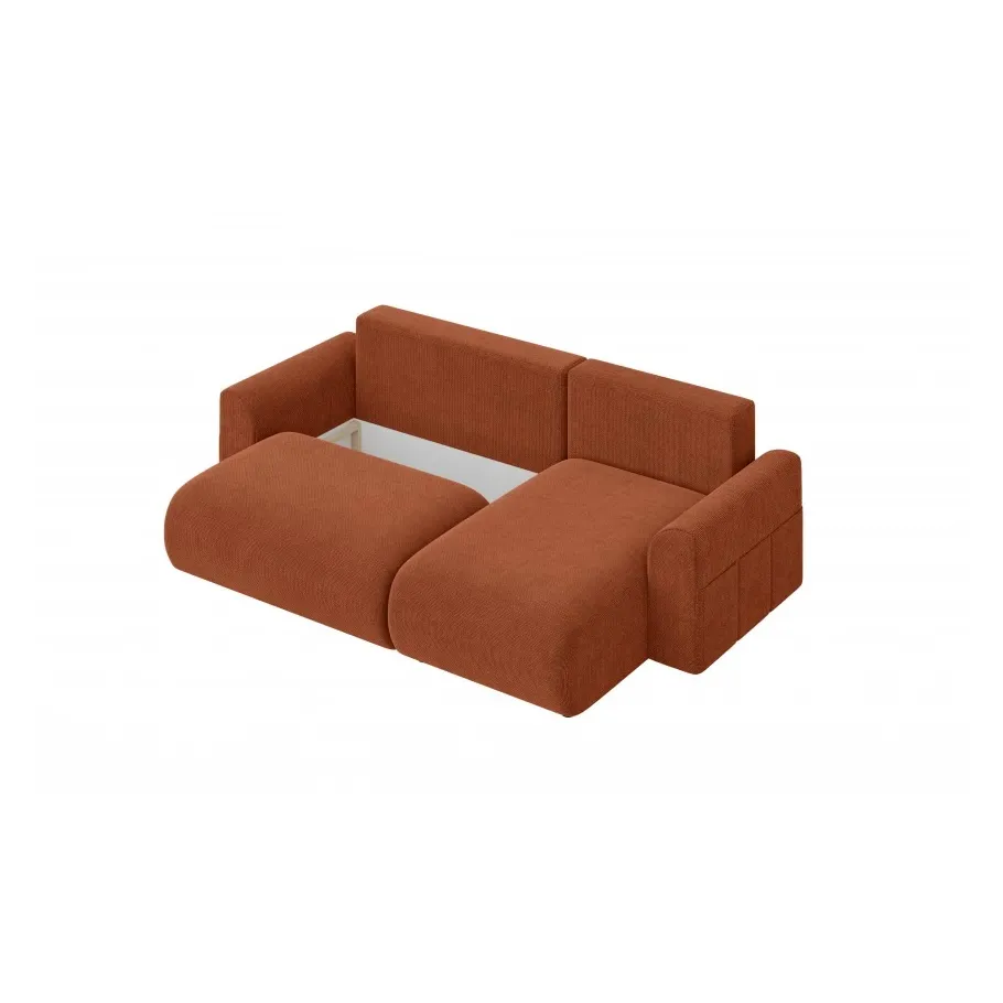 Klassisches Viersitzer-Ecksofa Lubo mit Schlaffunktion