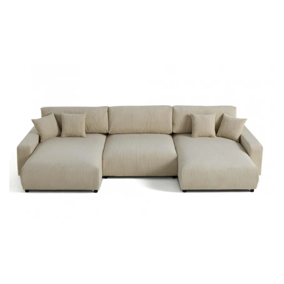 Modernes Sechssitzer-Ecksofa Sergio mit Schlaffunktion