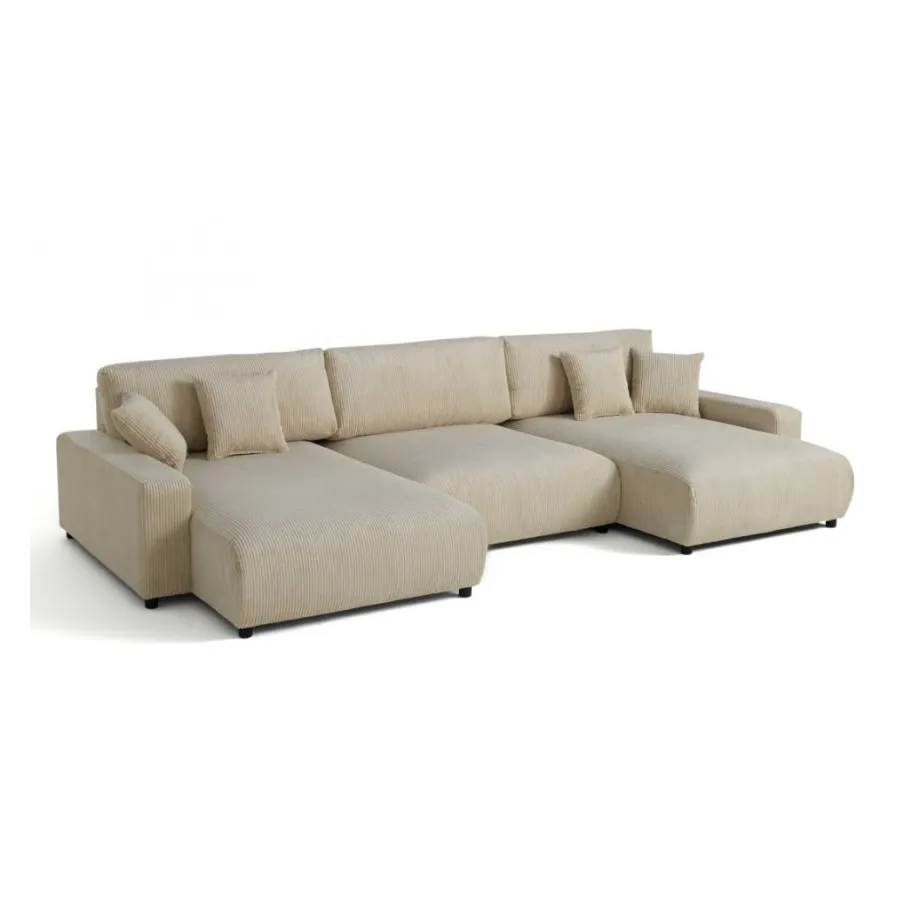 Modernes Sechssitzer-Ecksofa Sergio mit Schlaffunktion