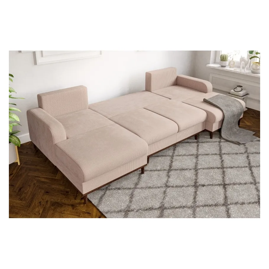 Modernes Sechssitzer-Ecksofa mit Schlaffunktion Sofi