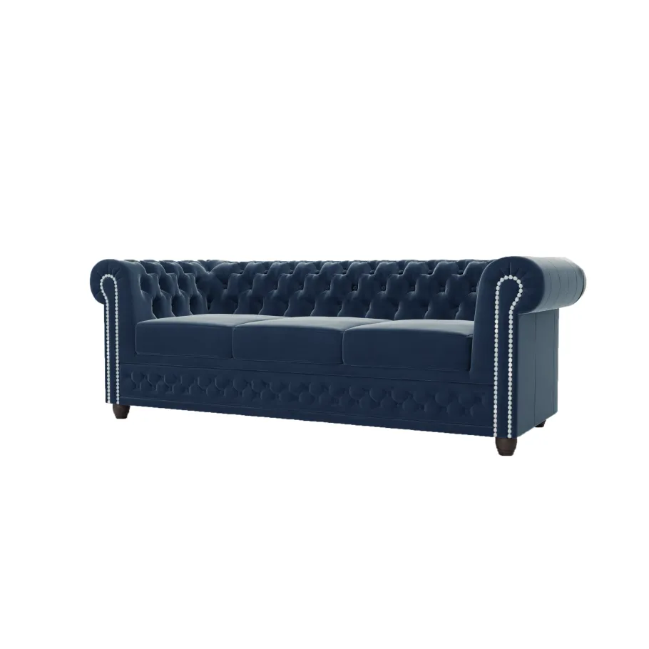 Chesterfield FELIX Dreisitzer-Steppsofa. Riviera 81