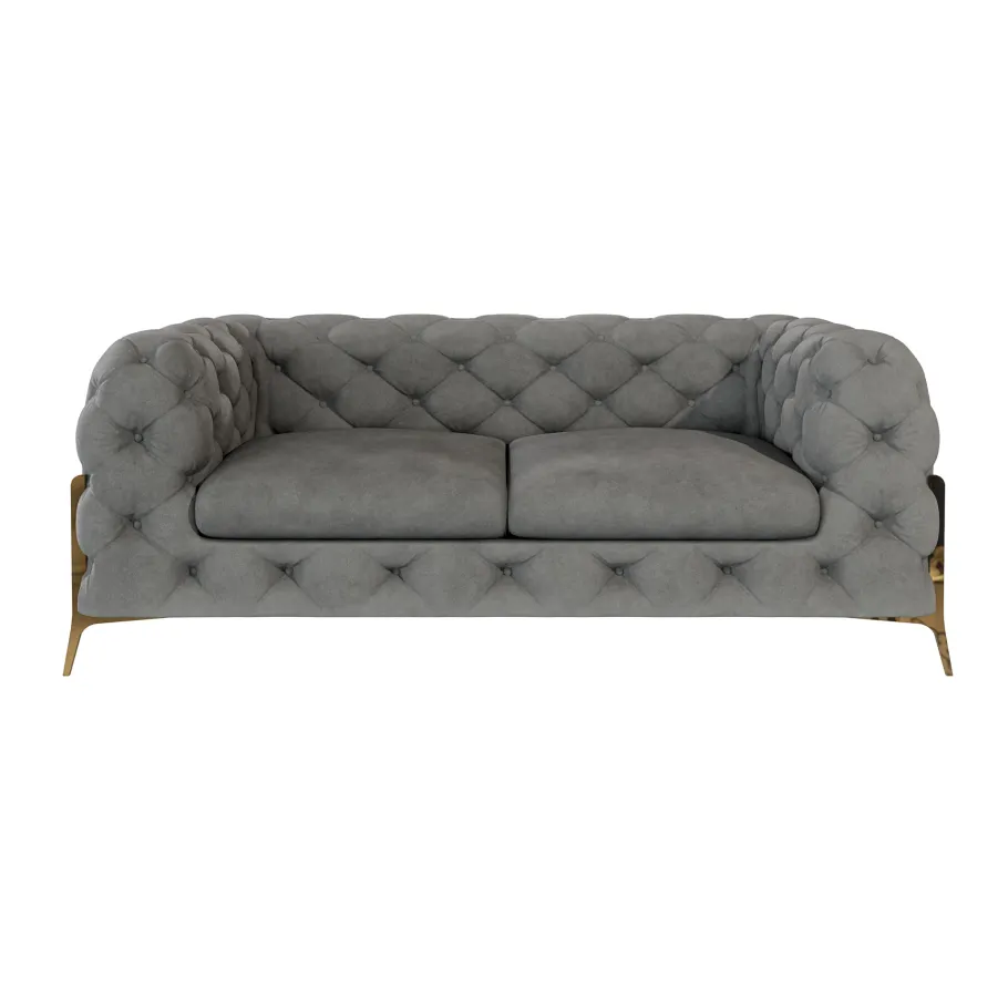 Glamour gestepptes Zweisitzer-Sofa Chesterfield TEO HIGH. Riviera 91
