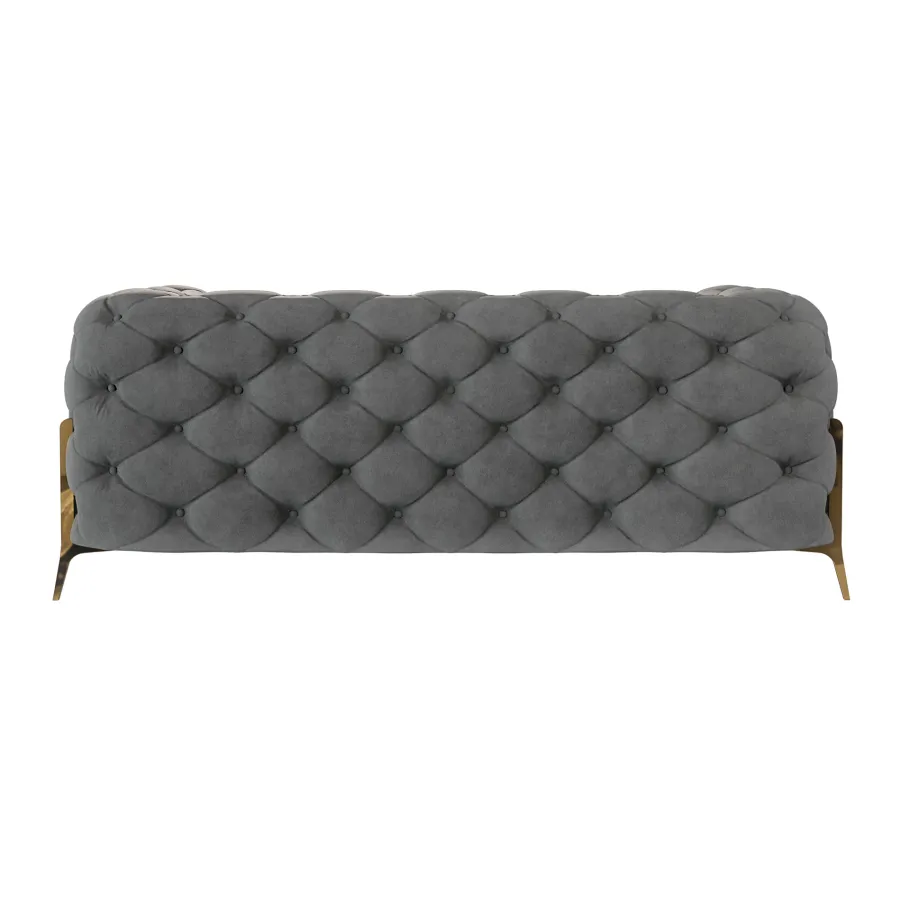 Glamour gestepptes Zweisitzer-Sofa Chesterfield TEO HIGH. Riviera 91