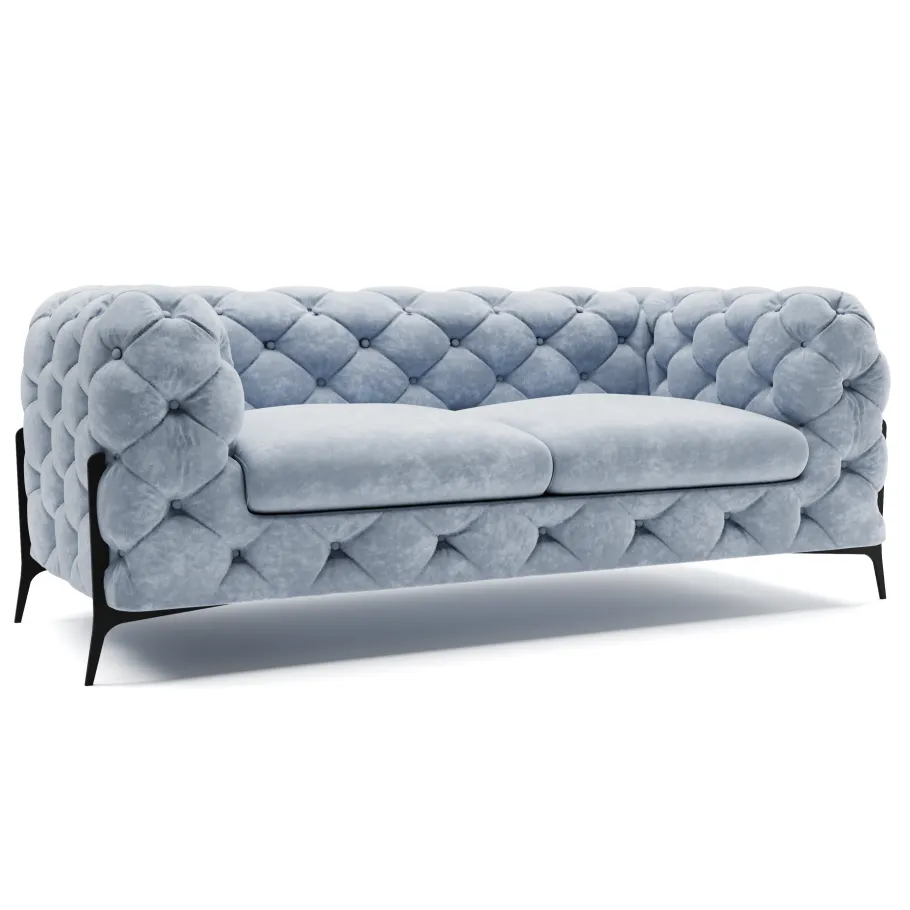 Chesterfield TEO HIGH 2 glamouröses gestepptes Zweisitzer-Sofa