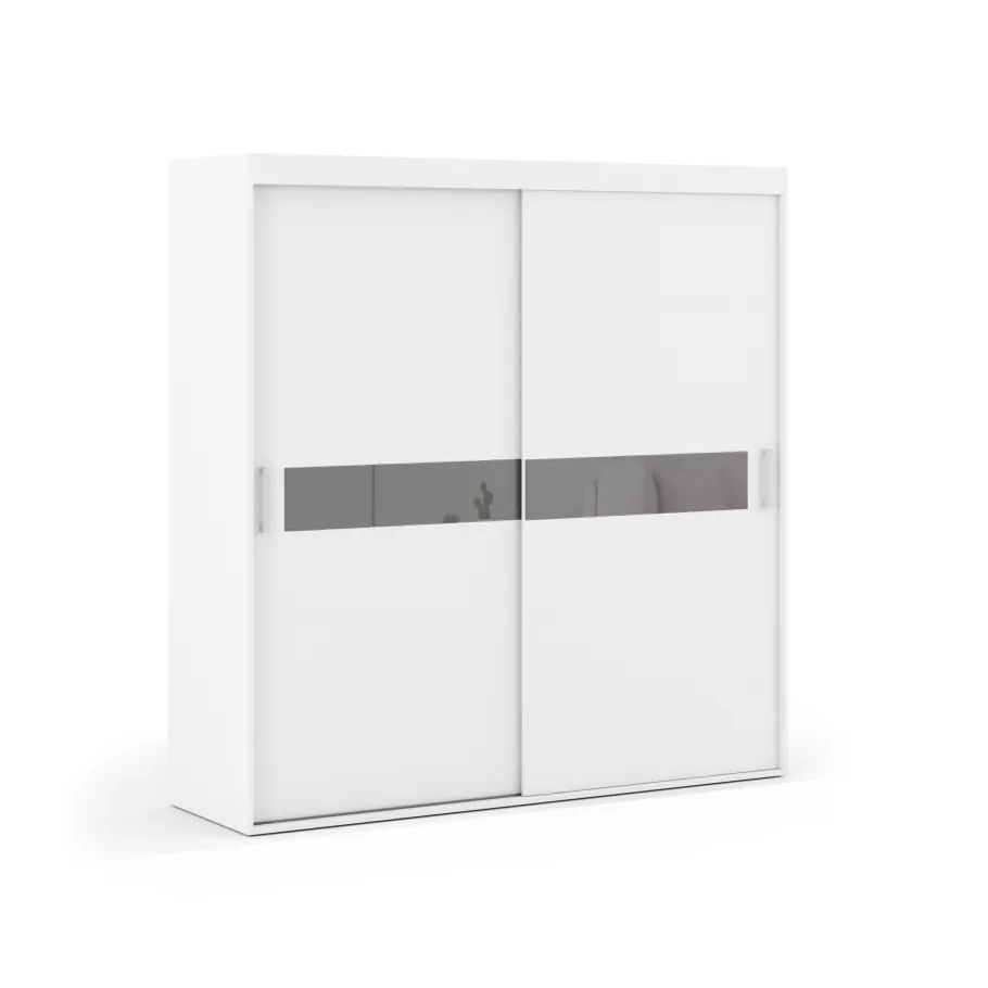 Zweitüriger Schiebeschrank VIOLA mit Lacobel