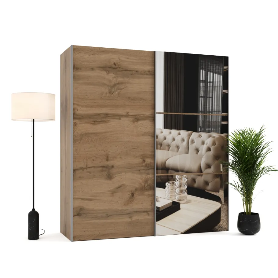 RIGA PREMIUM zweitüriger Schiebeschrank mit Spiegeln
