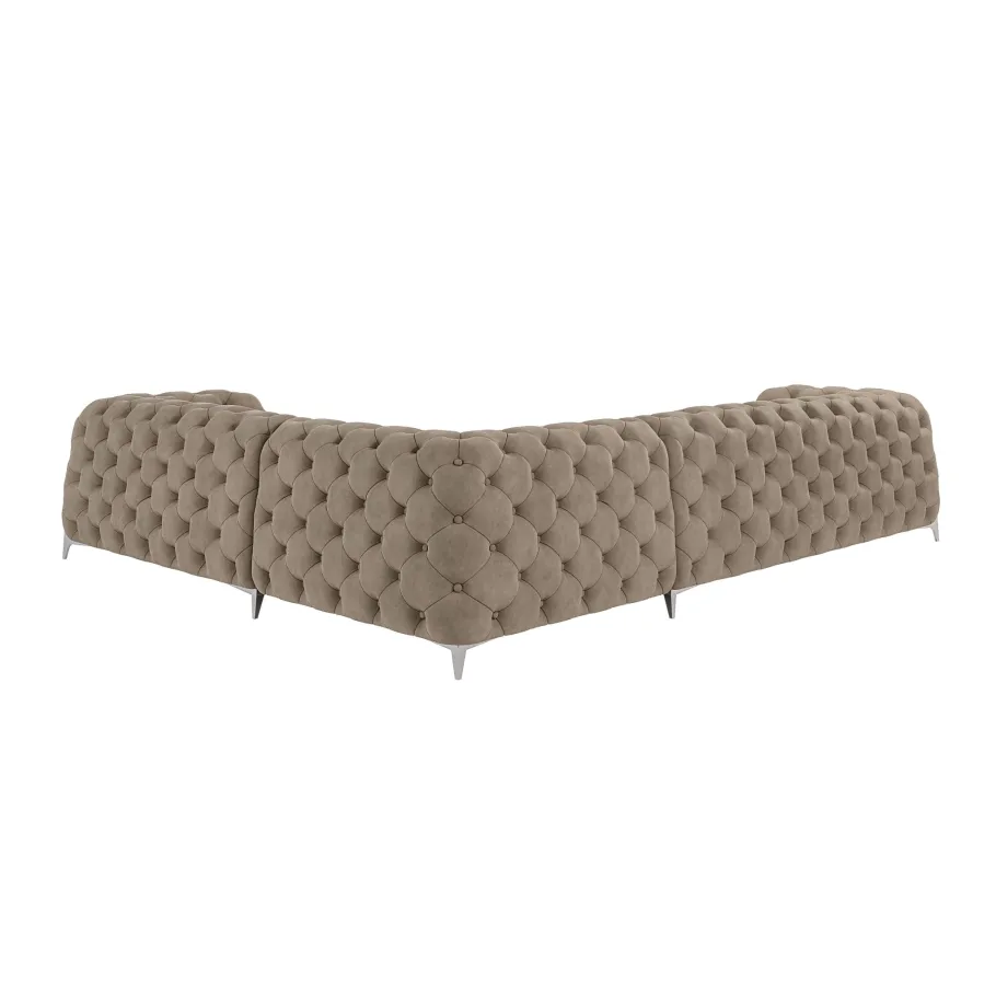 Chesterfield KALIFORNIA 3+E+2 gestepptes Sechssitzer-Ecksofa