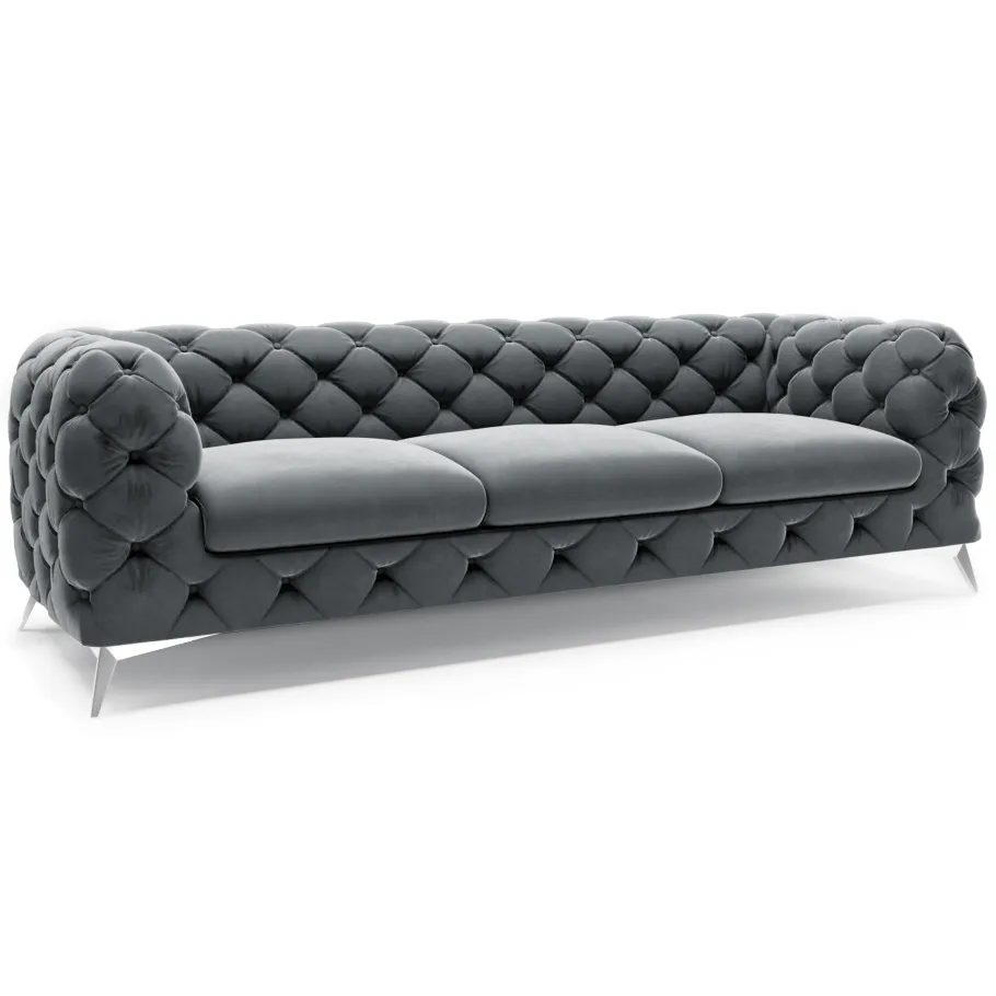 Glamouröses gestepptes Dreisitzer-Sofa Chesterfield TEO 3