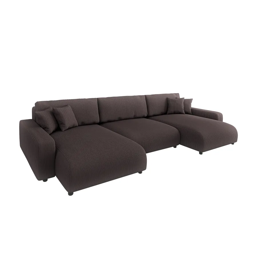 Modernes Sechssitzer-Ecksofa Sergio mit Schlaffunktion