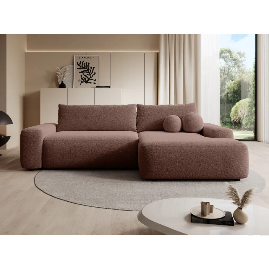 Viersitziges Ecksofa mit Schlaffunktion Zoya