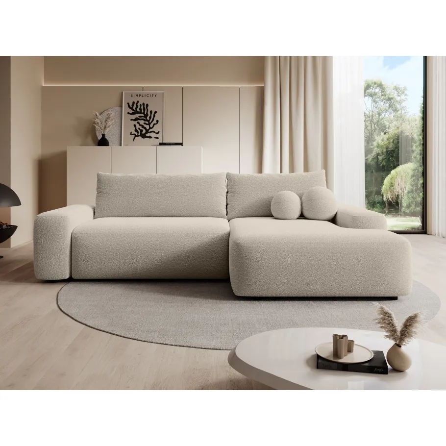 Viersitziges Ecksofa mit Schlaffunktion Zoya