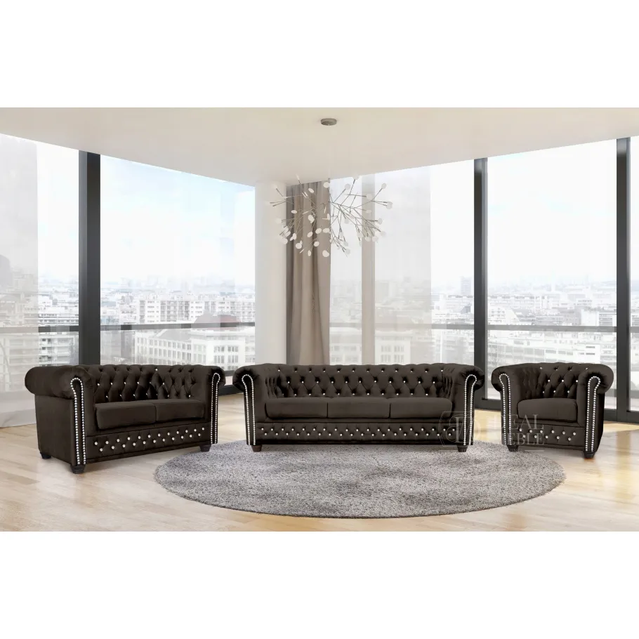 Chesterfield 3+2+1 FELIX BLINK Steppmöbelset