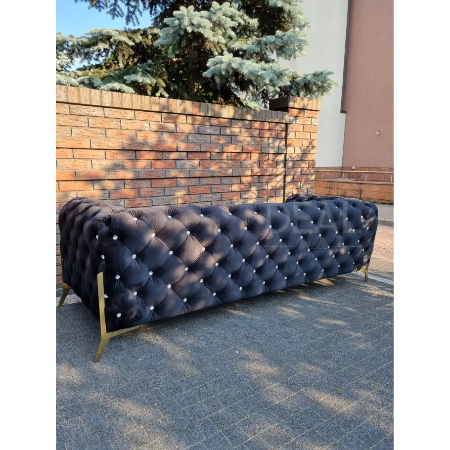 Glamour gestepptes Dreisitzer-Sofa Chesterfield TEO HIGH BLINK 3