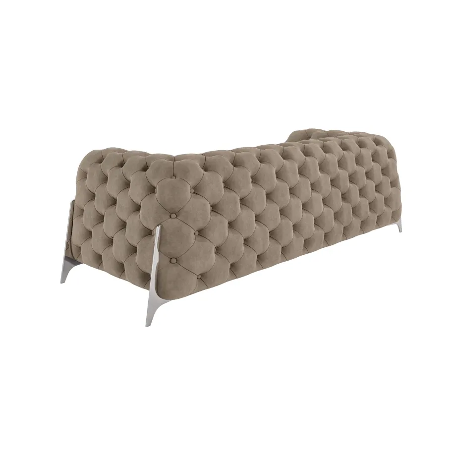 Glamour gestepptes Chesterfield KALIFORNIA 3 Dreisitzer-Sofa