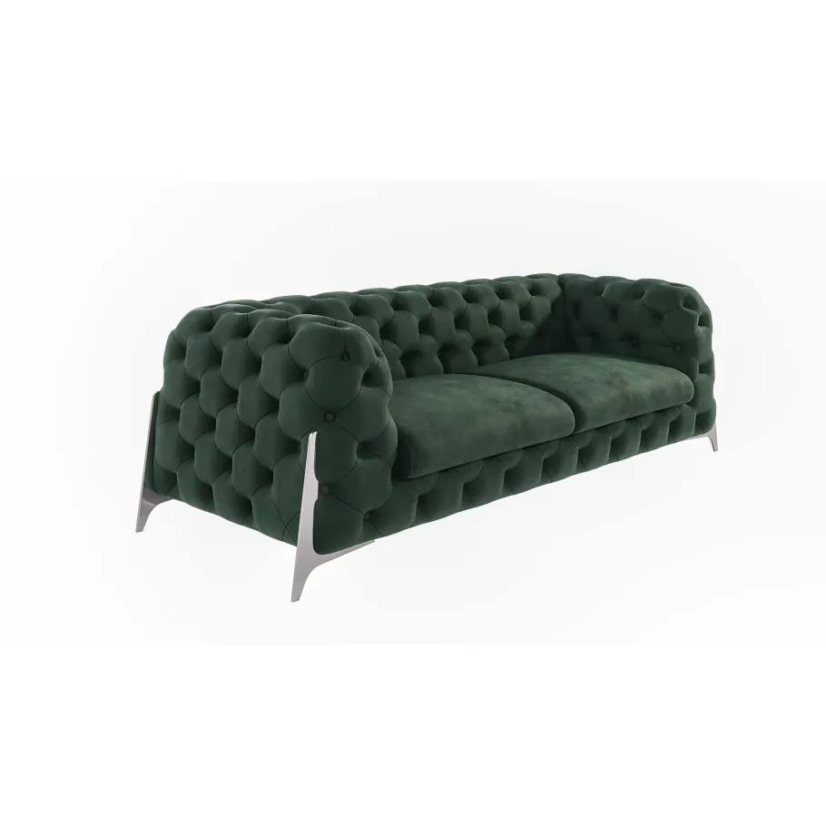 Glamour gestepptes Chesterfield KALIFORNIA 3 Dreisitzer-Sofa