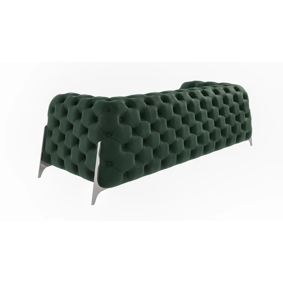 Glamour gestepptes Chesterfield KALIFORNIA 3 Dreisitzer-Sofa