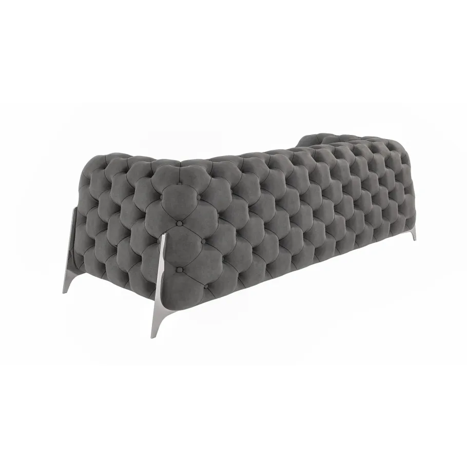 Glamour gestepptes Chesterfield KALIFORNIA 3 Dreisitzer-Sofa