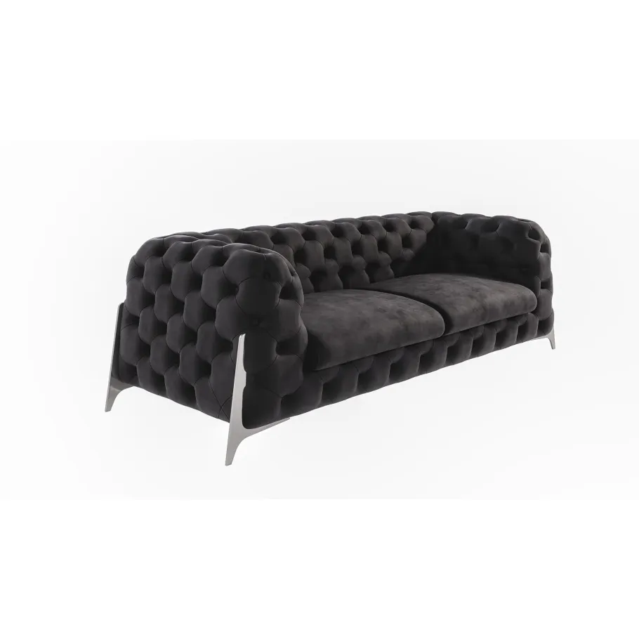 Glamour gestepptes Chesterfield KALIFORNIA 3 Dreisitzer-Sofa