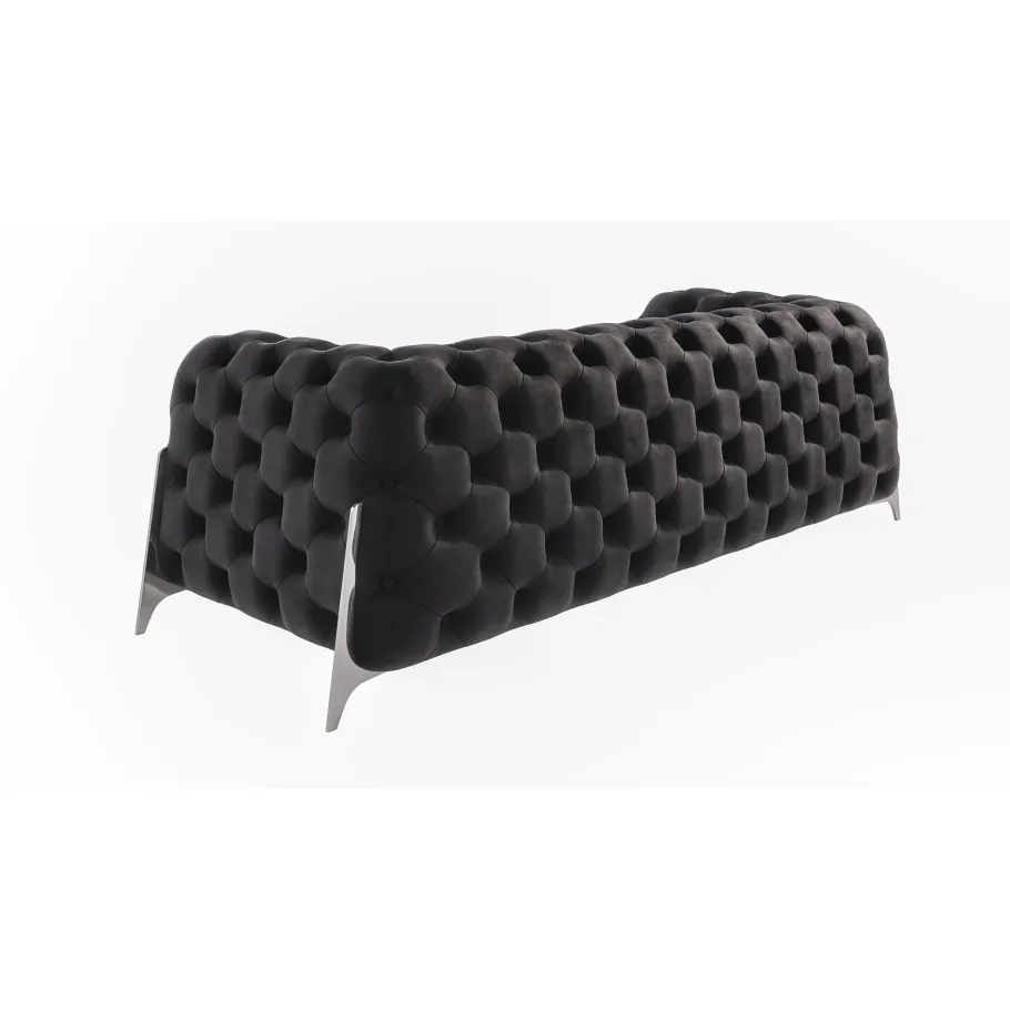 Glamour gestepptes Chesterfield KALIFORNIA 3 Dreisitzer-Sofa