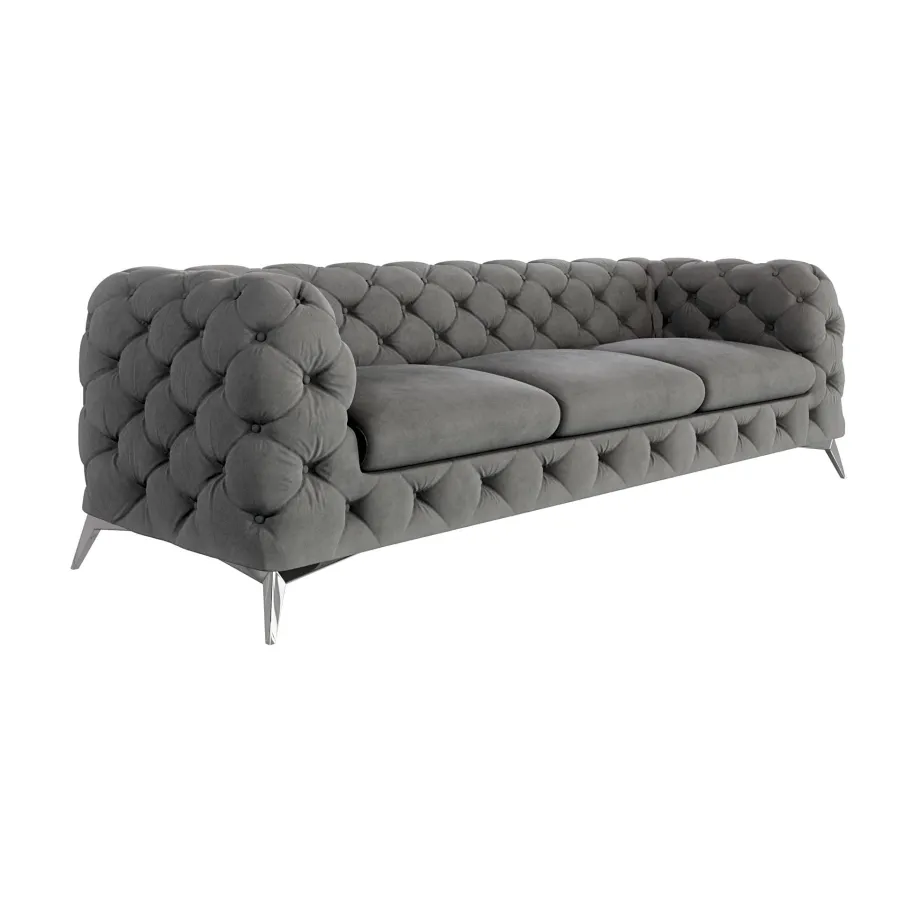 Glamouröses gestepptes Dreisitzer-Sofa Chesterfield TEO 3