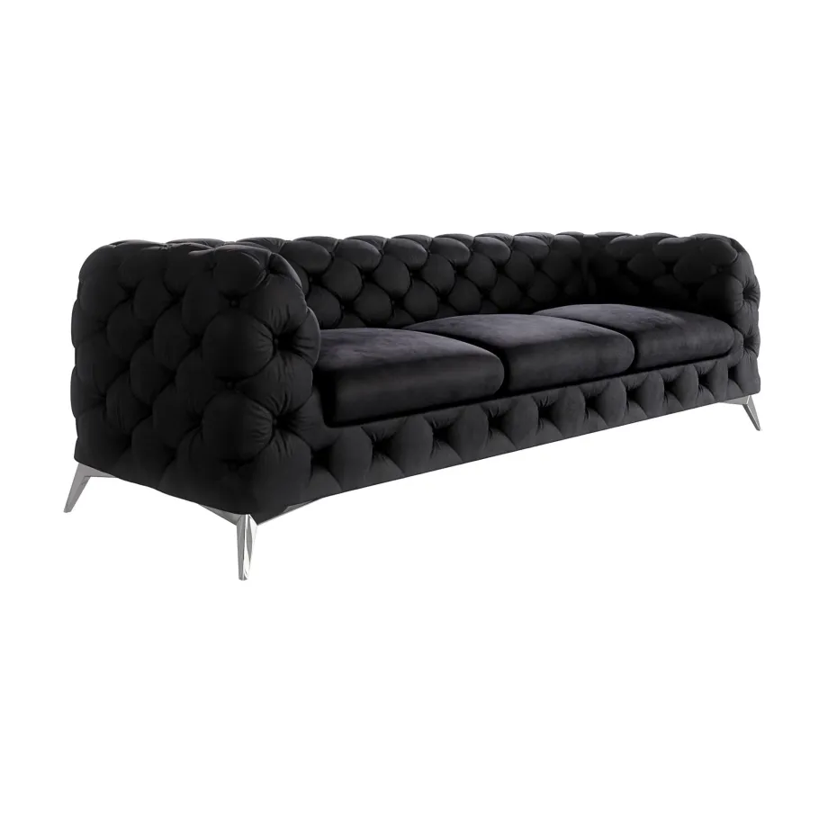 Glamouröses gestepptes Dreisitzer-Sofa Chesterfield TEO 3