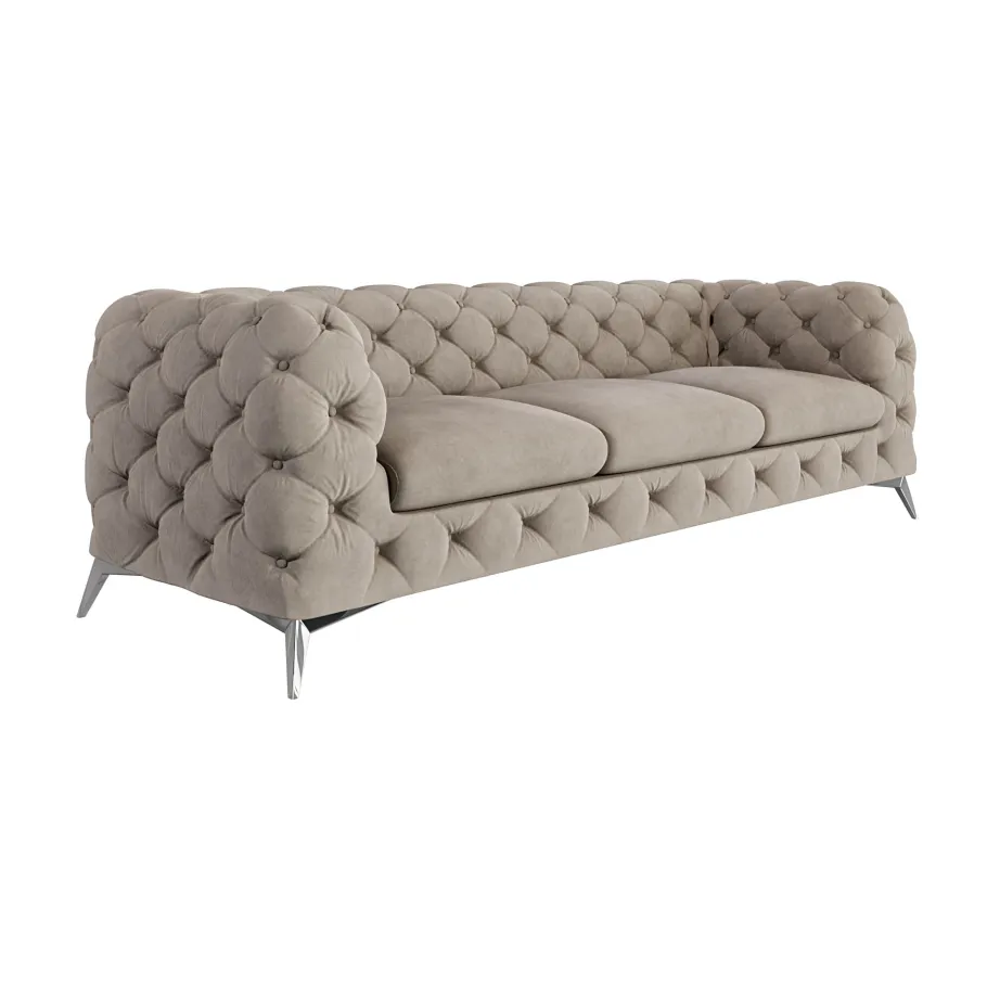 Glamouröses gestepptes Dreisitzer-Sofa Chesterfield TEO 3
