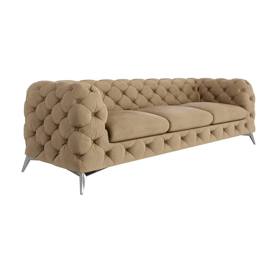 Glamouröses gestepptes Dreisitzer-Sofa Chesterfield TEO 3