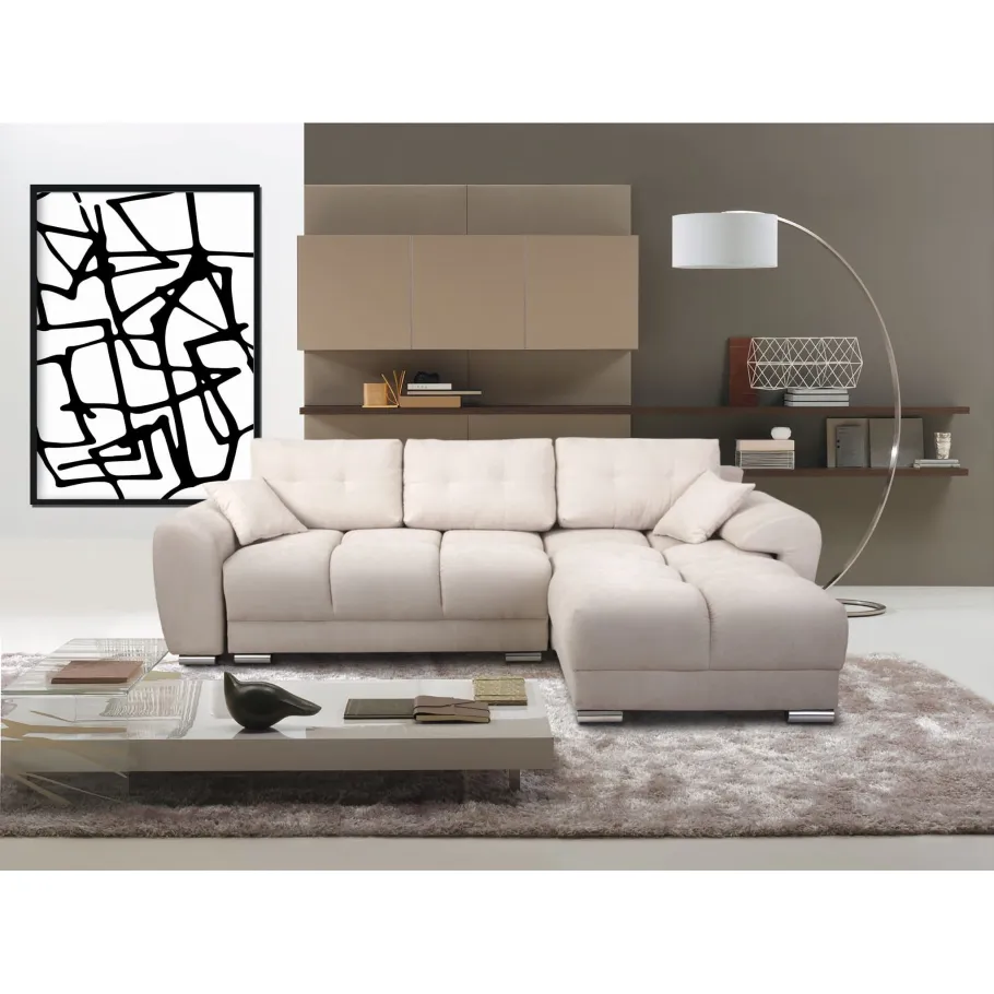 Klassisches Viersitzer-Ecksofa mit Schlaffunktion ZEMO BIS