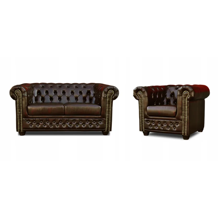 Chesterfield FELIX 2 gestepptes Zweisitzer-Sofa