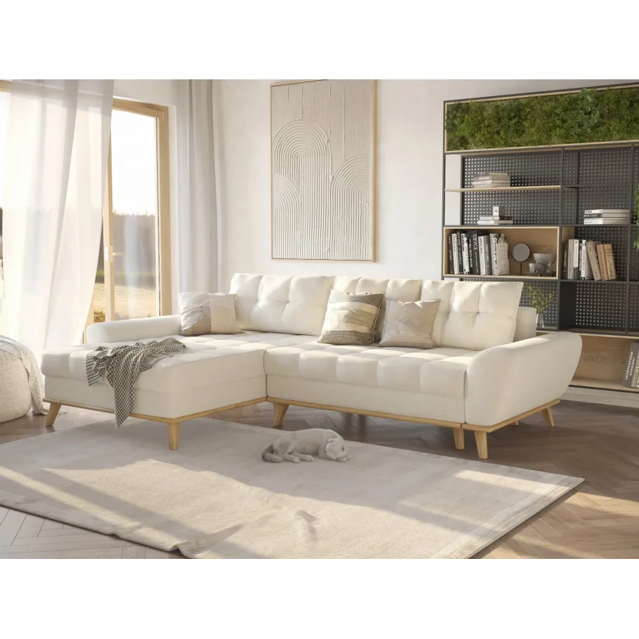 Modernes Viersitzer-Ecksofa GAMBO mit Schlaffunktion
