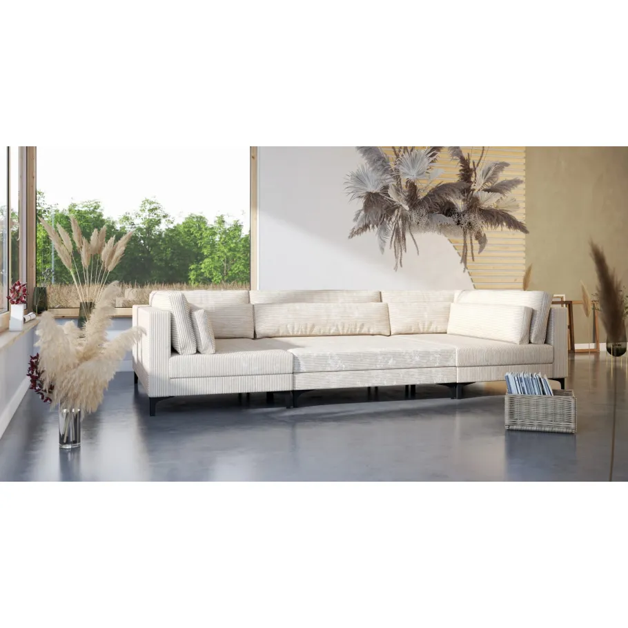 Modernes Sechssitzer-Ecksofa COIN U