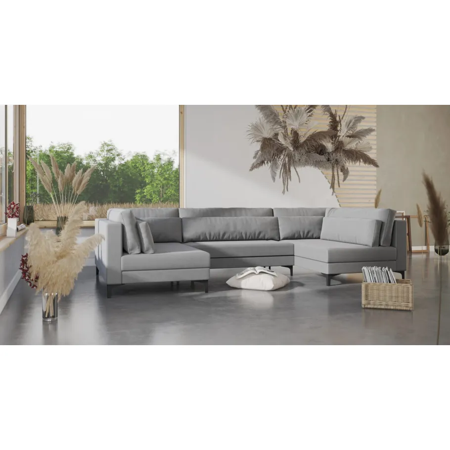 Modernes Sechssitzer-Ecksofa COIN U