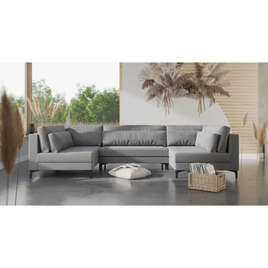 Modernes Sechssitzer-Ecksofa COIN U