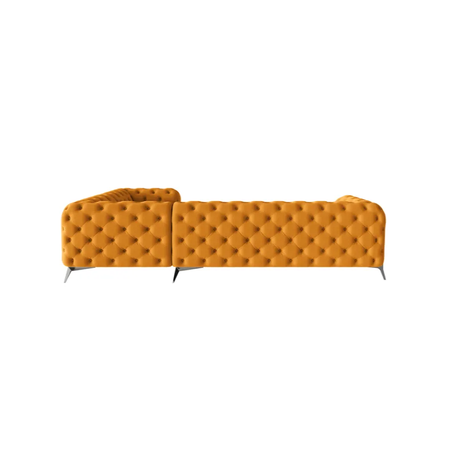 Luxuriöses Fünfsitzer-Ecksofa Chesterfield TEO HIGH 3+E+1