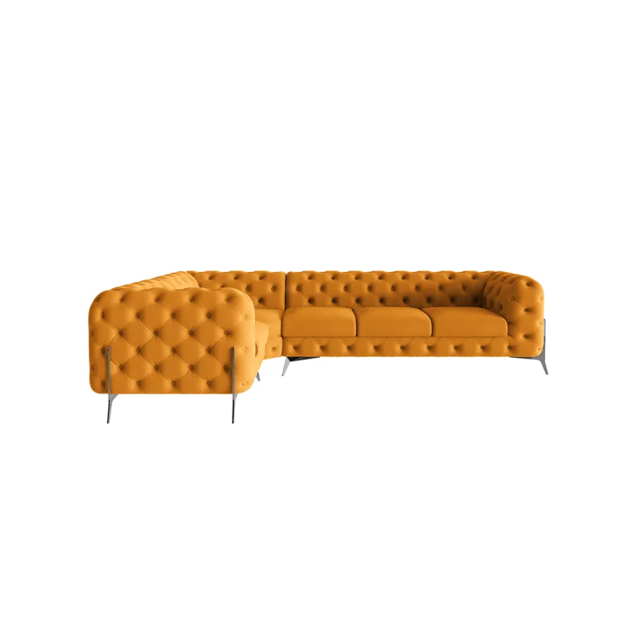 Luxuriöses Fünfsitzer-Ecksofa Chesterfield TEO HIGH 1+E+3